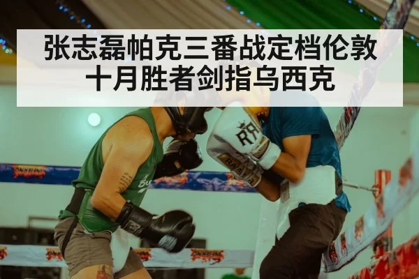 张志磊帕克三番战定档伦敦十月胜者剑指乌西克